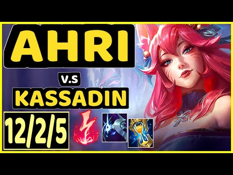 AHRI vs KASSADIN - 12/2/5 KDA MID GAMEPLAY - NA Ranked DIAMOND