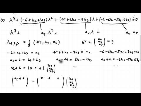0.1.3 Tutorium GMRT - MRT -  KIT | Charakteristische Gleichung und Beeinflussbarkeit von Eigenwerten