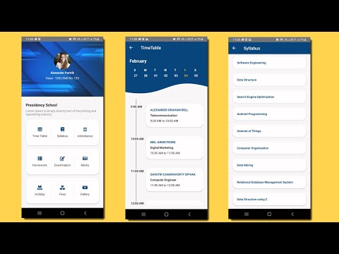 School UI Design using xamarin form