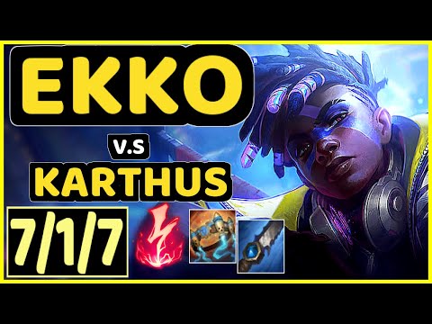 RAZORK (EKKO) vs KARTHUS - 7/1/7 KDA JUNGLE CHALLENGER GAMEPLAY - EUW