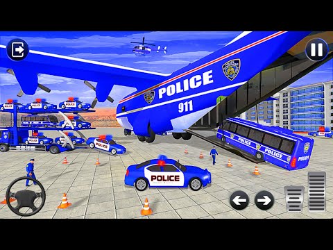 Police Muscle Car Cargo Plane - Police Car Ship Helicopter Transport - Android Gameplay