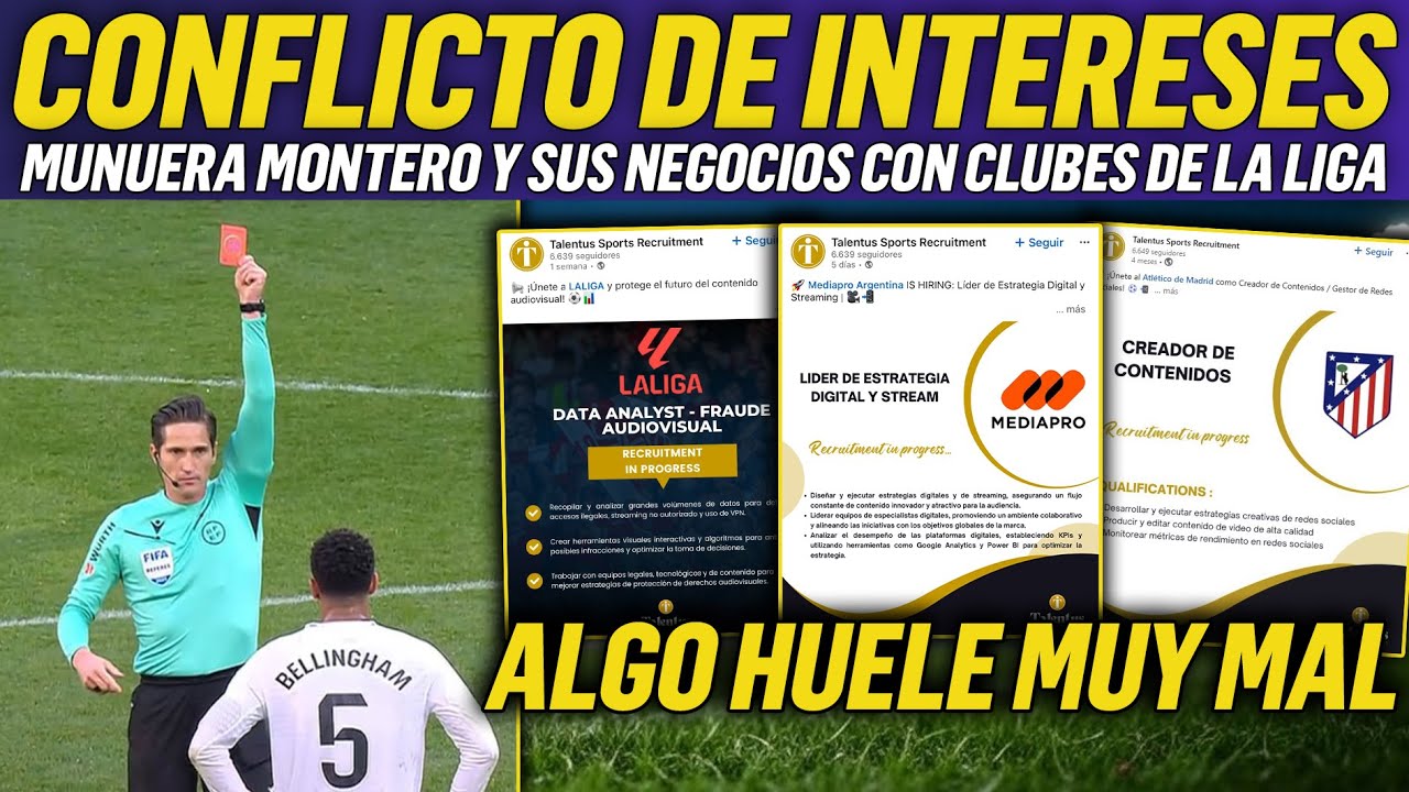 💥ESCÁNDALO: La EMPRESA de MUNUERA TRABAJA con LALIGA, RFEF y UEFA