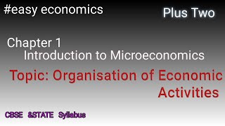 Plus Two Economics - Chapter 1 Introductory Microeconomics -Organisation of Economic Activities -PPT