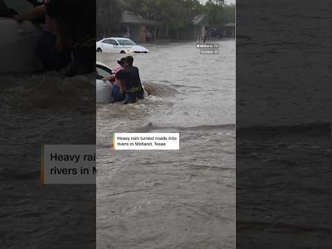 Flash flooding turns West Texas roads to rivers