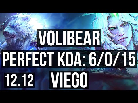 VOLIBEAR vs VIEGO (JNG) | 6/0/15, Rank 5 Voli, Dominating, Rank 30 | EUW Challenger | 12.12