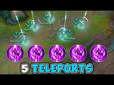 WE ALL RAN TELEPORT AND MADE HILARIOUS CROSS MAP PLAYS (THIS IS SO FUN)