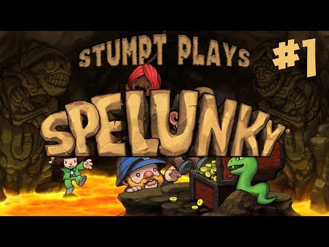Stumpt Plays - Spelunky - #1 - Rik & the 3 Ghosts (4 Player Gameplay)