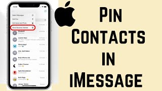 How to Pin Contacts in iMessage on iPhone