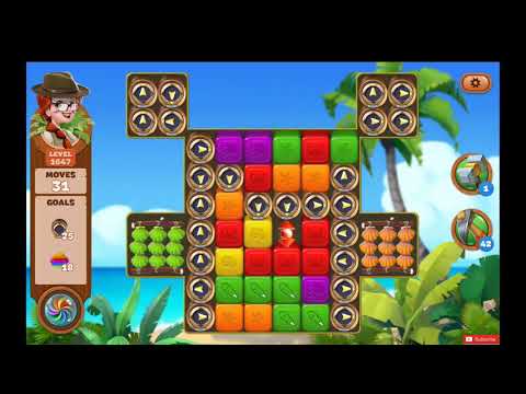 Lost Island Blast Adventure Level 1647 NO BOOSTERS - A S GAMING ✔