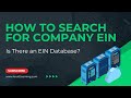 How to Search for a Company EIN?