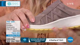 Download the video "Bzees Golden Washable SlipOn Mule"