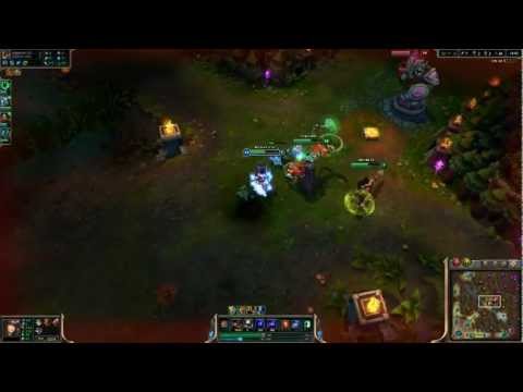 LoL: Out-poked and outplayed (Caitlyn + Nidalee bot)