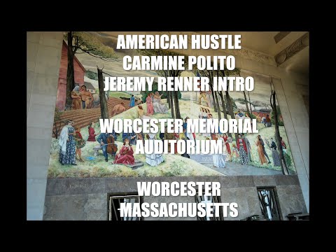 American Hustle Jeremy Renner Carmine Polito Intro at Worcester Memorial Auditorium Massachusetts