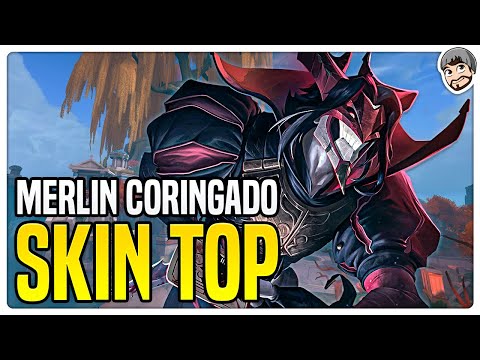 NOVA SKIN DO MERLIN! CORINGADO! BÁU DE MAIS DE 1000 ITENS! MERLIN MID - Conquista