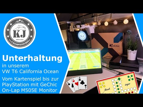 Unterhaltung in unserem VW T6 California Ocean - Vom Kartenspiel bis zur PlayStation + GeChic M505E