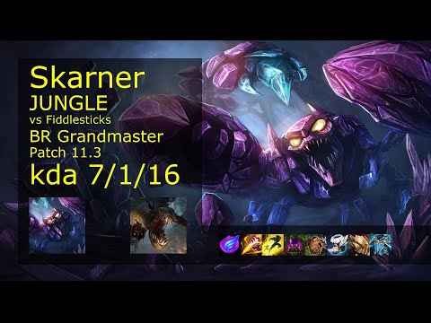Skarner Jungle vs Fiddlesticks - BR Grandmaster 7/1/16 Patch 11.3 Gameplay