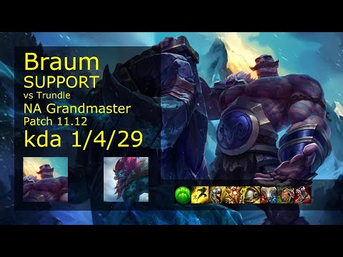Braum Support & Kai'Sa vs Trundle & Draven - NA Grandmaster 1/4/29 Patch 11.12 Gameplay