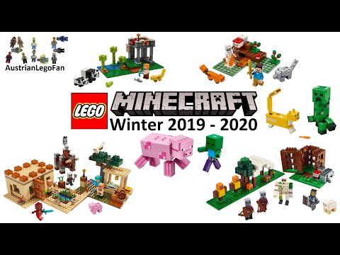 LEGO Minecraft Winter 2019 - 2020 Compilation of all Sets
