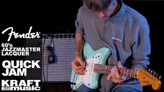 Video thumbnail for Fender 60's Jazzmaster Lacquer Surf Green - Quick Jam by Kraft Music