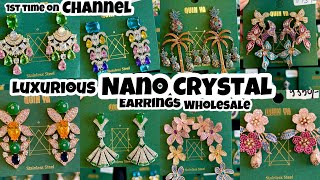 High Quality Colourful Nano Crystal Earrings Wholesale | Luxurious AD CZ fashion Jewelry Collection 