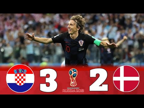 ملخص مباراة كرواتيا و الدنمارك 1-1 (3-2) ثمن النهائي كاس العالم 2018 ● وجنون خليل البلوشي | 4K