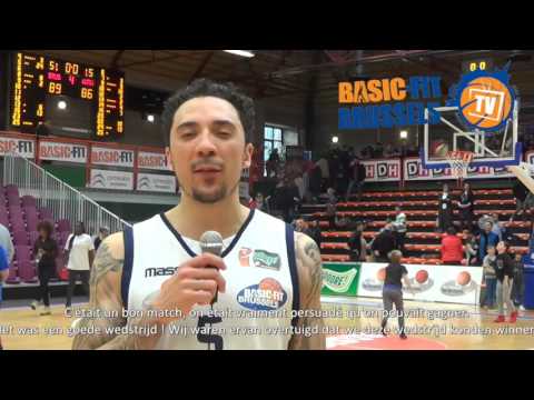 Donald Sims after Basic-Fit Brussels - Port of Antwerp Giants (89-86)