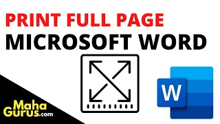 How to Print Full Page in MS Word | Print Full Page Microsoft Word