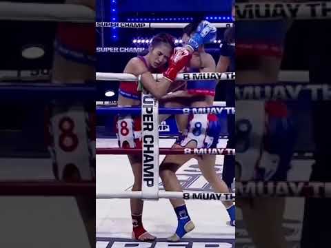 She probably shouldn't have done that 🥵 #muaythai #girlfighter