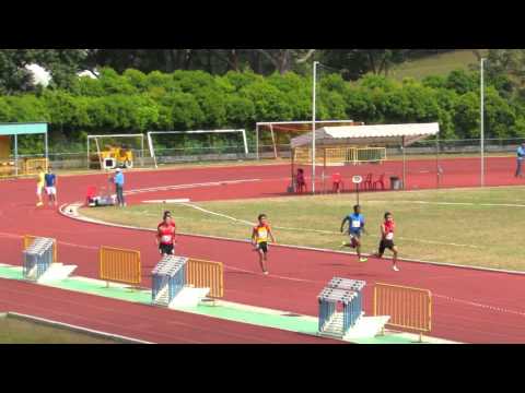100m men junior heat #2  - 40th S'pore Youth & Junior C'ships 2014