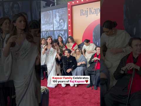 Kapoor Family Celebrates 100 years of Raj Kapoor❤️ #ranbirkapoor #aliabhatt #rajkapoor #bollywood