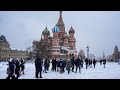 Record snow falling in Moscow disrupts traffic and flights