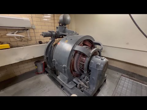 1955 Westinghouse Gearless Traction Elevator Machine Room with SC-RSBL Controller (Signal Control)