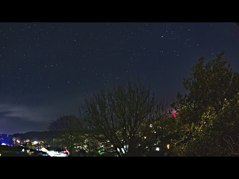 Beautiful Stars Peeking Out Night Time Lapse Over Devon 4K - December 9, 2023