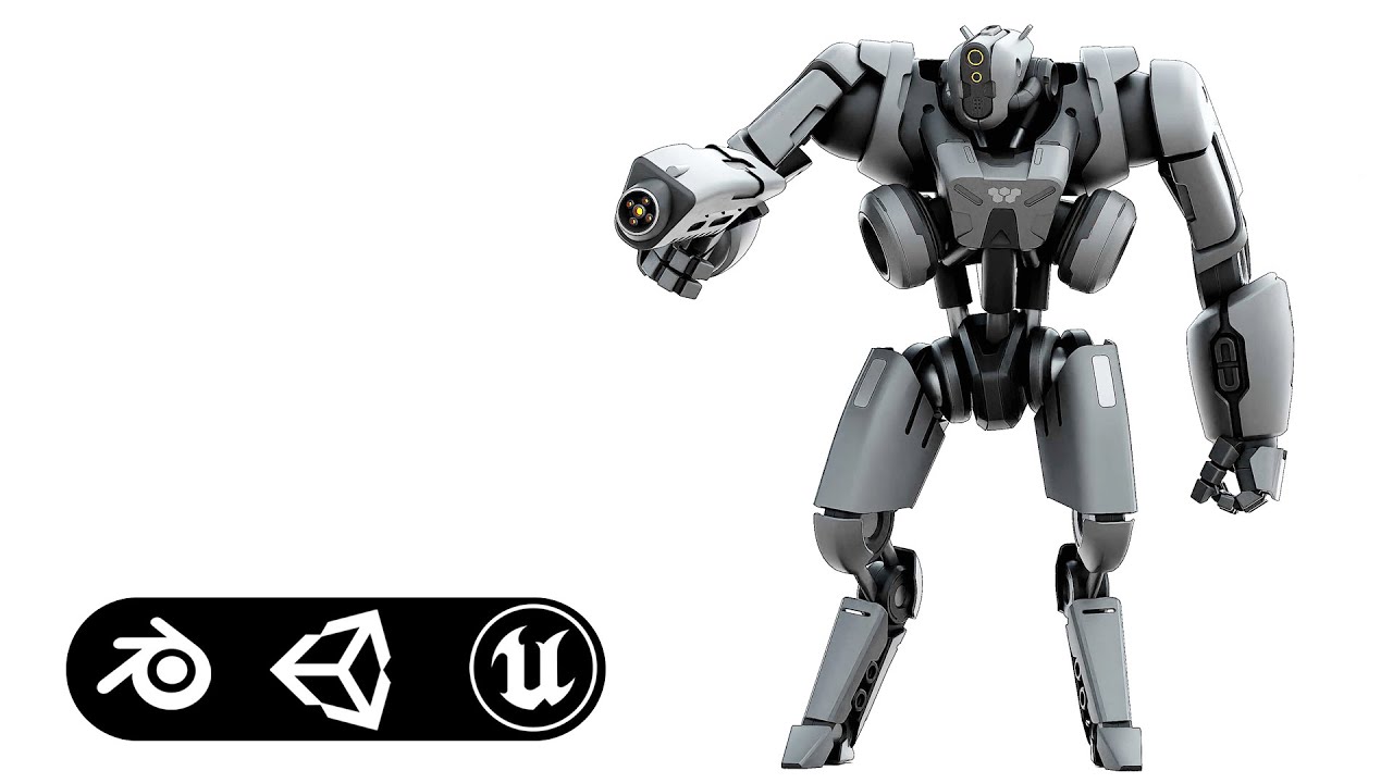 Battle Droid Syrios-C Auto-Rig Pro Rigged For Mixamo Unreal Engine Unity 3D Model