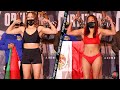 SENIESA ESTRADA IN TREMENDOUS SHAPE FOR WEIGH IN VS ANABEL ORTIZ! BOTH FACE OFF AHEAD OF TITLE FIGHT