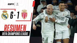 GOLAZO DE MASTAN, DOBLETE DE KIKI Y SHOW TOTAL DEL REAL EN CASA | Real Madrid 6-1 Mónaco | RESUMEN