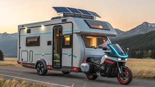 🌟 2026 Futuristic Motorcycle + Solar-Powered RV Trailer