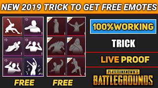 HOW TO UNLOCK FREE ALL EMOTES IN PUBG MOBILE NEW TRICK ! YOU MISS IT ? 2019 NEW TRICK