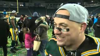 The Edmonton Eskimos celebrate after defeating the the Ottawa Redblacks 26-20