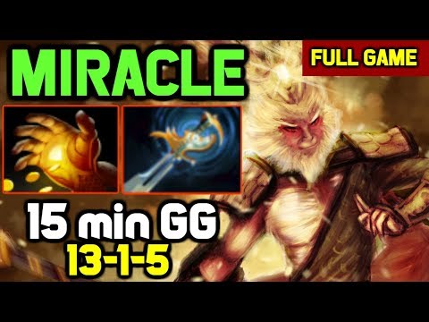 OMG! Miracle ended the game in 15 min - Totally Destroyed Mid tiny 0-11