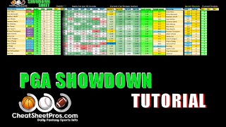 PGA Showdown CheatSheet Tutorial