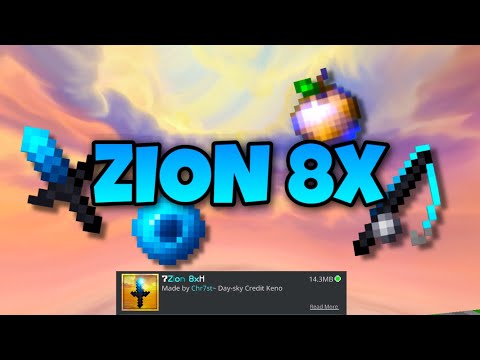 CVGAMING - THE BEST 8x8 TEXTURE PACK FOR MCPE (Zion 8x by Chr7st)