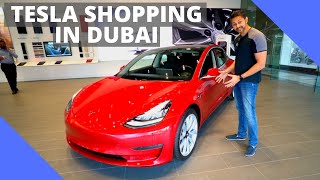 Shopping for a tesla in dubai!