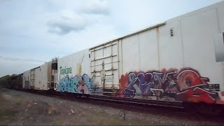preview picture of video 'CSX Tropicana Juice Train Most Graffitied Train Of All'