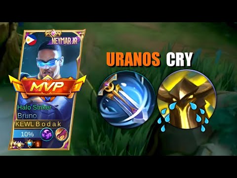 URANOS CRY!! | BRUNO BEST BUILD AND EMBLEM - MLBB