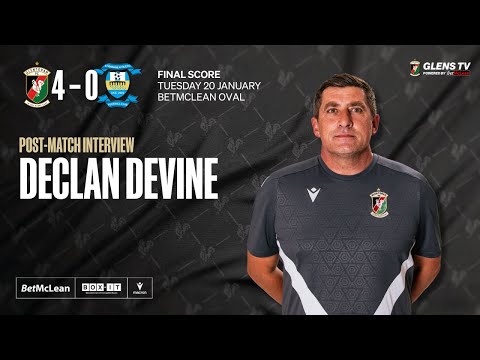 Post-Match interview |  Glentoran 4-0 Strabane Athletic | 20 January 2026 - Declan Devine
