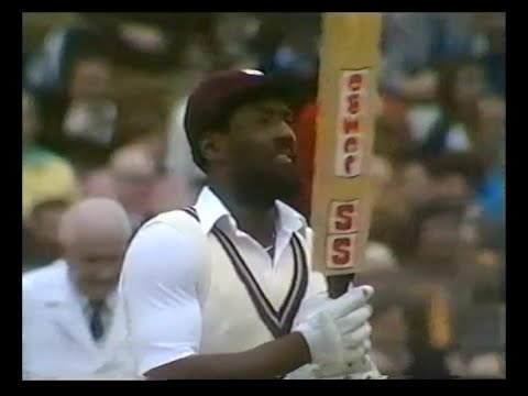 ENGLAND v WEST INDIES 2nd TEST MATCH DAY 2 LORD'S JUNE 20 1980 VIV RICHARDS UK BROADCAST JULY 4 1988
