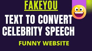 Text To Speech Converter Which Make Celebrities Say To Anything | Fakeyou | Bangla