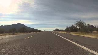 preview picture of video 'Drive past Three Points Civic Center turn, Arizona State Route 86, Ajo Way Highway, GP020129'