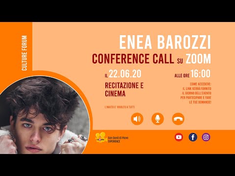 CULTUREFORUM: conference call con Enea Barozzi